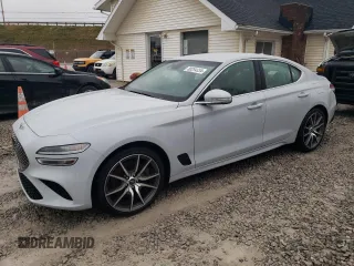 2023 Genesis G70 3.3T with VIN KMTG54TE7PU107887, listed as a Copart auction lot 80254334 with 24,294 mi miles and Salvage Title. Bid and sale history available at DreamBid. Image 1.
