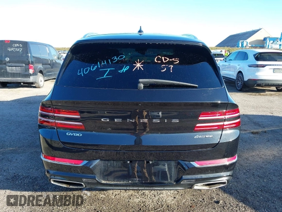 2024 Genesis GV80 with VIN KMUHCESC1RU149101, listed as a IAAI auction lot 40614130 with Not Provided miles and . Bid and sale history available at DreamBid. Image 16.