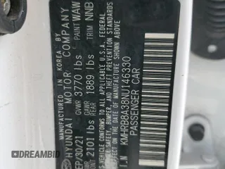 2022 Hyundai Venue SE with VIN KMHRB8A38NU146330, listed as a Copart auction lot 49507925 with 76,285 mi miles and Salvage Title. Bid and sale history available at DreamBid. Image 16.
