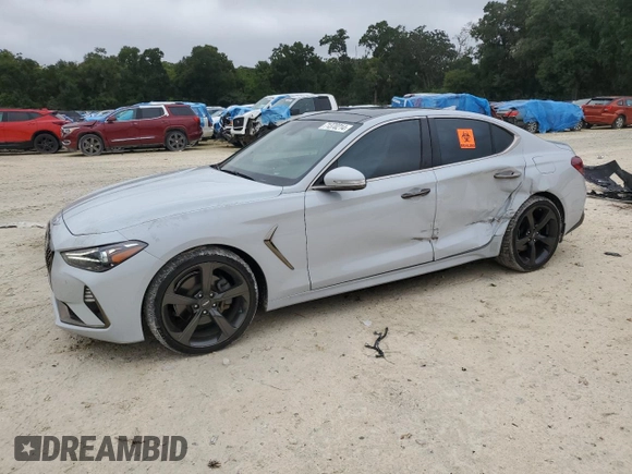 2019 Genesis G70 2.0T Advanced with VIN KMTG44LA8KU034148, listed as a Copart auction lot 71370214 with 37,482 mi miles and Non Repairable. Bid and sale history available at carsss.com. Image 1.