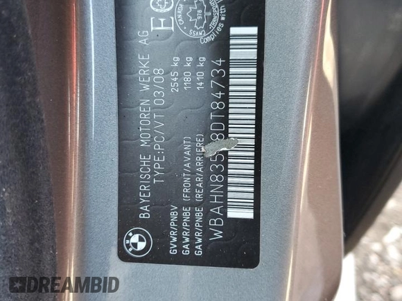 2008 BMW 7 Series 750Li с VIN WBAHN83568DT84734, выставлен на аукционе Copart как лот 51535865 с пробегом Не указан миль и Списание • Salvage title. История ставок и продаж доступна на DreamBid. Изображение 13.