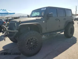 2014 Jeep Wrangler Unlimited Sport with VIN 1C4HJWDG6EL238483, listed as a Copart auction lot 56750055 with 184,691 mi miles and Salvage title. Bid and sale history available at DreamBid. Image 1.