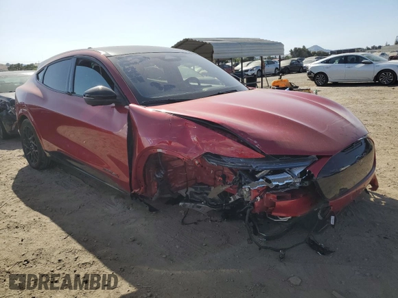 2023 Ford Mustang Mach-E GT with VIN 3FMTK4SX1PMA57884, listed as a Copart auction lot 56065954 with 4,708 mi miles and Salvage Title. Bid and sale history available at DreamBid. Image 4.