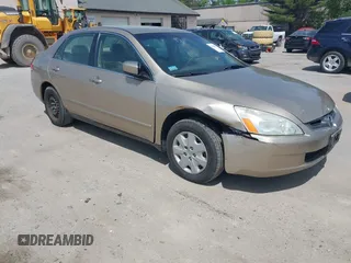 2003 Honda Accord LX z VIN 1HGCM55363A136733, wystawiony jako IAAI lot #42381107 z przebiegiem 124 907 mil mil oraz . Historia ofert i sprzedaży dostępna na DreamBid. Obrazek 1.