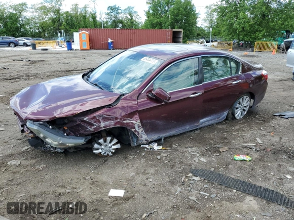 2015 Honda Accord EX-L with VIN 1HGCR2F80FA188373, listed as a Copart auction lot 55404475 with 130,961 mi miles and Salvage title. Bid and sale history available at DreamBid. Image 1.