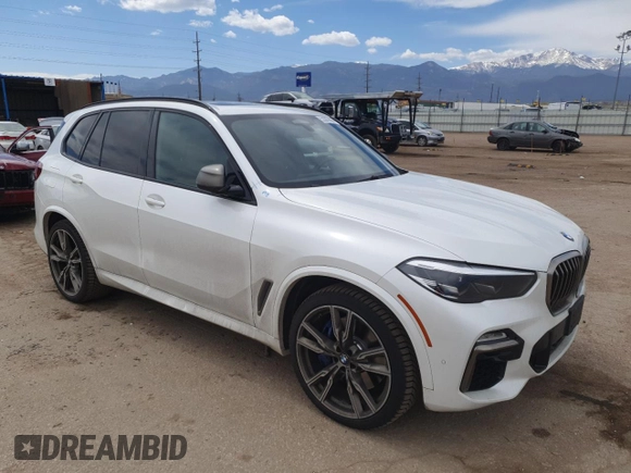 2021 BMW X5 M50i with VIN 5UXJU4C05M9E44232, listed as a Copart auction lot 53387665 with 49,978 mi miles and Salvage Title. Bid and sale history available at DreamBid. Image 4.