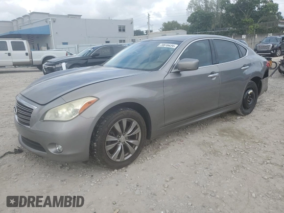 2013 Infiniti M37 with VIN JN1BY1AR1DM601438, listed as a Copart auction lot 79916434 with 212,229 mi miles and Salvage Title. Bid and sale history available at carsss.com. Image 1.