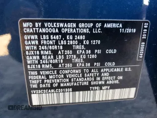 2020 Volkswagen Atlas SE with VIN 1V23C2CA9LC201305, listed as a Copart auction lot 78867374 with 53,654 mi miles and Salvage title. Bid and sale history available at DreamBid. Image 14.