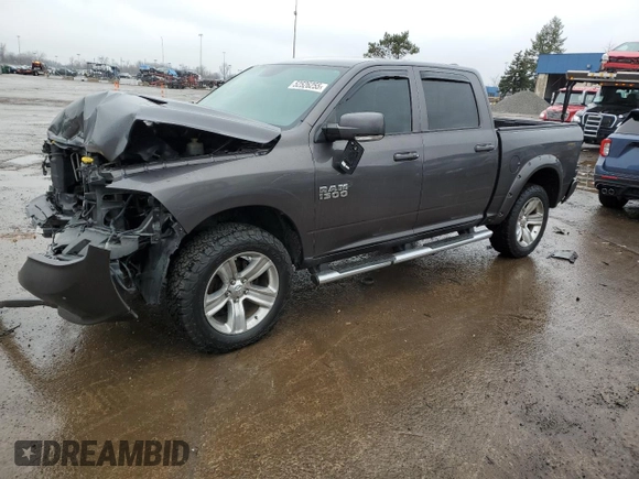 2015 Ram 1500 Sport z VIN 1C6RR7MT2FS549097, wystawiony jako Copart lot #52526255 z przebiegiem 153 396 mil mil oraz Czysty tytuł • Clean title. Historia ofert i sprzedaży dostępna na DreamBid. Obrazek 1.