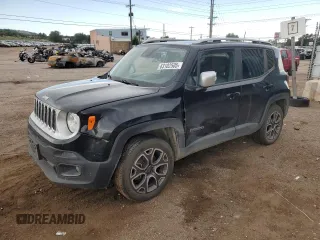 2018 Jeep Renegade Limited with VIN ZACCJBDBXJPG75397, listed as a Copart auction lot 63102505 with 102,551 mi miles and Salvage title. Bid and sale history available at DreamBid. Image 1.