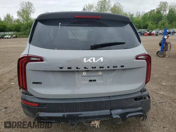 2022 Kia Telluride SX with VIN 5XYP5DHC2NG316829, listed as a Copart auction lot 56855525 with 108,100 mi miles and Non repairable. Bid and sale history available at DreamBid. Image 6.