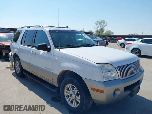 2002 Mercury Mountaineer with VIN 4M2DU86W02UJ21875, listed as a IAAI auction lot 41972193 with 154,699 mi miles and . Bid and sale history available at DreamBid. Image 1.