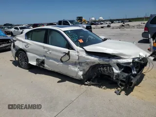 2020 Infiniti Q50 Luxe z VIN JN1EV7AP3LM202939, wystawiony jako Copart lot #57025175 z przebiegiem Nie podano mil oraz Szkoda całkowita • Salvage title. Historia ofert i sprzedaży dostępna na DreamBid. Obrazek 4.
