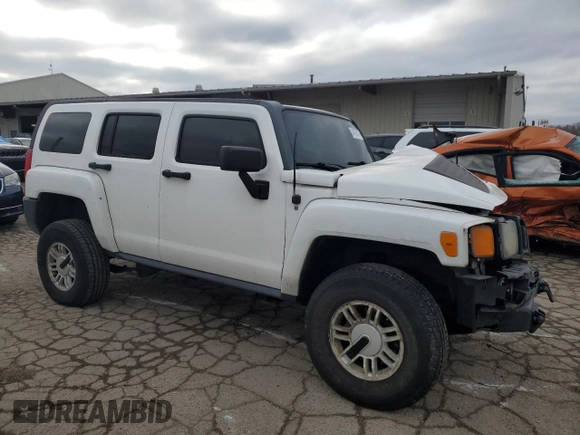 2007 Hummer H3 SUV with VIN 5GTDN13E478256422, listed as a Copart auction lot 84375874 with 203,057 mi miles and Salvage Title. Bid and sale history available at DreamBid. Image 4.