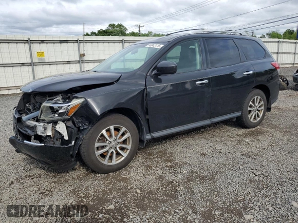 2016 Nissan Pathfinder S with VIN 5N1AR2MM9GC622166, listed as a Copart auction lot 56943115 with 140,656 mi miles and Salvage title. Bid and sale history available at DreamBid. Image 1.