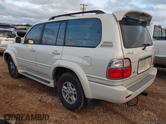 2000 Lexus LX 470 z VIN JT6HT00W9Y0103225, wystawiony jako IAAI lot #41148826 z przebiegiem 270 351 mil mil oraz . Historia ofert i sprzedaży dostępna na DreamBid. Obrazek 3.