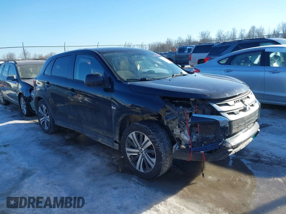 2020 Mitsubishi Outlander Sport ES 2.0 with VIN JA4AR3AU2LU013109, listed as a IAAI auction lot 41406494 with 160,936 mi miles. Bid and sale history available at carsss.com. Image 1.