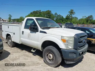 2014 Ford Super Duty F-250 SRW XL with VIN 1FDBF2B67EEA49254, listed as a IAAI auction lot 42136208 with 209,139 mi miles. Bid and sale history available at carsss.com. Image 1.