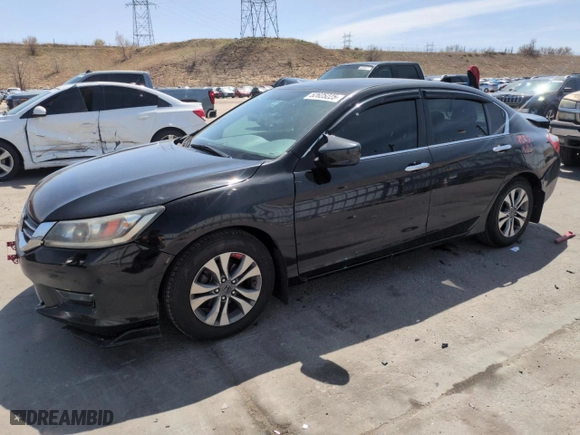 2013 Honda Accord Sdn LX with VIN 1HGCR2F38DA182287, listed as a Copart auction lot 52625225 with 164,580 mi miles and Salvage Title. Bid and sale history available at carsss.com. Image 1.
