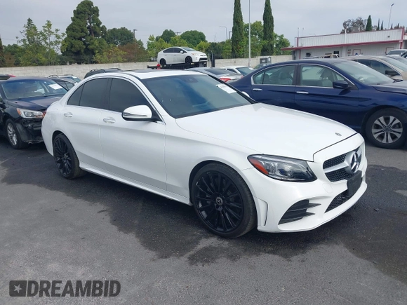2019 Mercedes-Benz C 300 with VIN WDDWF8DB3KR458090, listed as a IAAI auction lot 42358177 with 33,201 mi miles and . Bid and sale history available at DreamBid. Image 1.
