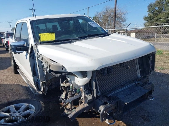 2022 Ford F-150 XL with VIN 1FTFW1E83NFA67841, listed as a IAAI auction lot 41489029 with 34,505 mi miles. Bid and sale history available at carsss.com. Image 1.