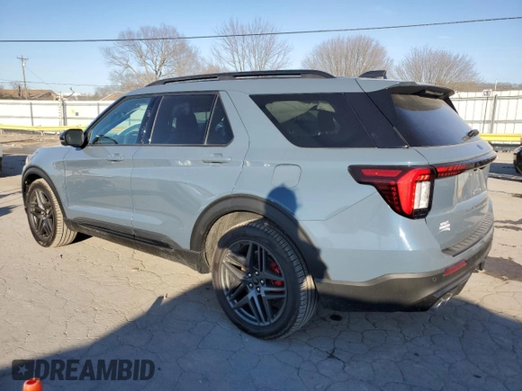 2025 Ford Explorer ST with VIN 1FMWK8GC5SGA19149, listed as a Copart auction lot 46465805 with 2,503 mi miles and Salvage Title. Bid and sale history available at carsss.com. Image 2.