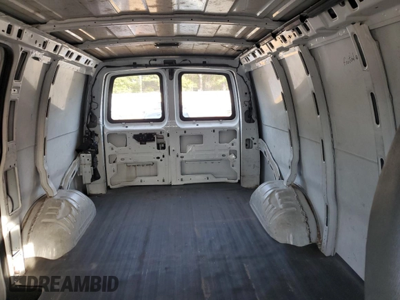 2012 Chevrolet Express Cargo with VIN 1GCWGFFAXC1105507, listed as a Copart auction lot 45477305 with 344,269 mi miles and Salvage title. Bid and sale history available at DreamBid. Image 10.