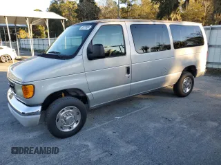 2003 Ford Econoline Passenger XL with VIN 1FBNE31L63HA61834, listed as a Copart auction lot 86737804 with 182,891 mi miles and Salvage Title. Bid and sale history available at carsss.com. Image 1.
