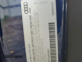 2018 Audi RS 5 z VIN WUAPWAF57JA903041, wystawiony jako Copart lot #53947544 z przebiegiem 59 508 mil mil oraz . Historia ofert i sprzedaży dostępna na DreamBid. Obrazek 12.