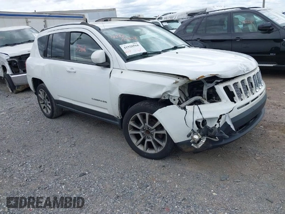 2014 Jeep Compass Limited with VIN 1C4NJDCB6ED684897, listed as a IAAI auction lot 41920568 with 175,196 mi miles. Bid and sale history available at carsss.com. Image 1.