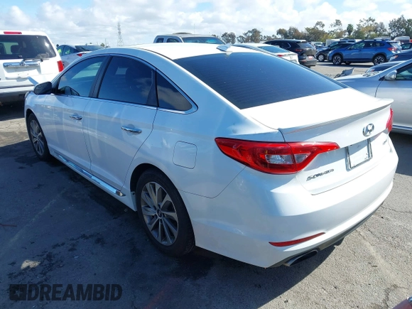 2016 Hyundai Sonata Sport with VIN 5NPE34AFXGH411507, listed as a IAAI auction lot 41592868 with 96,627 mi miles and . Bid and sale history available at DreamBid. Image 3.