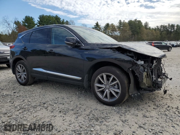 2024 Acura RDX Technology with VIN 5J8TC2H58RL013687, listed as a Copart auction lot 54567465 with 9,850 mi miles and Salvage title. Bid and sale history available at DreamBid. Image 4.