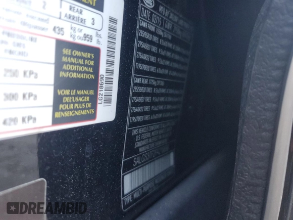 2015 Land Rover Range Rover Supercharged с VIN SALGS3TF2FA218690, выставлен на аукционе Copart как лот 46417235 с пробегом 106 784 миль миль и Списание • Salvage title. История ставок и продаж доступна на DreamBid. Изображение 14.
