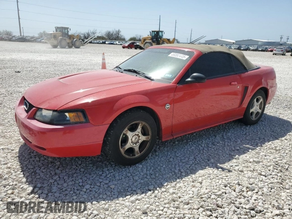 2004 Ford Mustang Deluxe with VIN 1FAFP44674F211829, listed as a Copart auction lot 49388445 with 107,427 mi miles and Salvage Title. Bid and sale history available at carsss.com. Image 1.