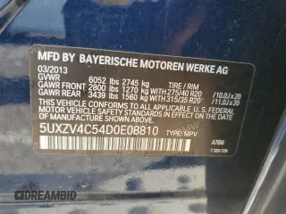 2013 BMW X5 xDrive35i with VIN 5UXZV4C54D0E08810, listed as a Copart auction lot 51255265 with 98,227 mi miles and Salvage Title. Bid and sale history available at carsss.com. Image 13.