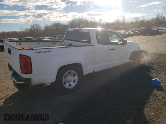2021 Chevrolet Colorado 4WD Work Truck with VIN 1GCHTBEA5M1103891, listed as a Copart auction lot 80831594 with 43,184 mi miles and Salvage Title. Bid and sale history available at carsss.com. Image 3.