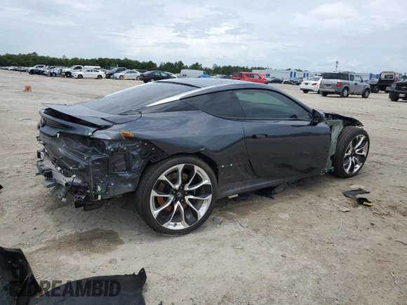 2021 Lexus LC with VIN JTHBP5AY7MA100522, listed as a Copart auction lot 62112054 with 24,094 mi miles and Non Repairable. Bid and sale history available at carsss.com. Image 3.