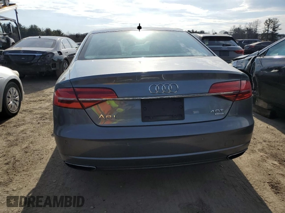 2017 Audi A8 Sport with VIN WAU43AFD2HN018729, listed as a Copart auction lot 46606155 with 88,734 mi miles and Salvage Title. Bid and sale history available at DreamBid. Image 6.