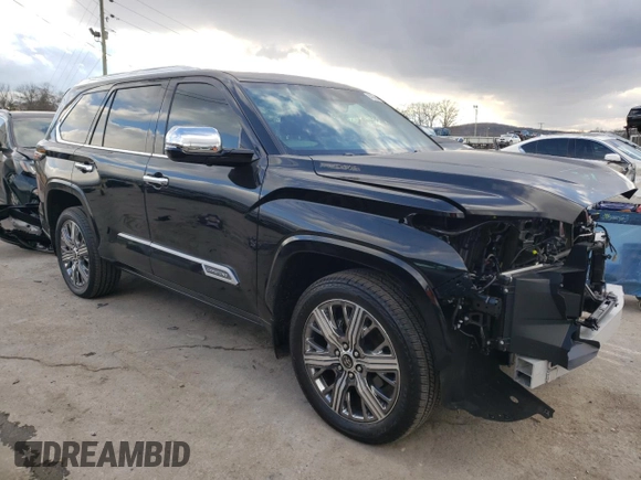 2024 Toyota Sequoia SR5 with VIN 7SVAAABA2RX046985, listed as a Copart auction lot 84239044 with 7,418 mi miles and Clean Title. Bid and sale history available at carsss.com. Image 4.