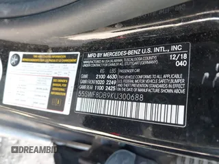 2019 Mercedes-Benz C 300 with VIN 55SWF8DB9KU300688, listed as a IAAI auction lot 41826426 with 99,871 mi miles and . Bid and sale history available at DreamBid. Image 9.