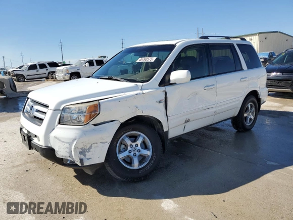 2007 Honda Pilot EX-L with VIN 5FNYF28777B022958, listed as a Copart auction lot 46793575 with 96,016 mi miles and Salvage Title. Bid and sale history available at DreamBid. Image 1.