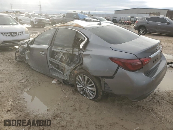 2018 Infiniti Q50 Sport with VIN JN1EV7AP0JM350821, listed as a Copart auction lot 45234655 with Not Provided miles and Non Repairable. Bid and sale history available at carsss.com. Image 2.