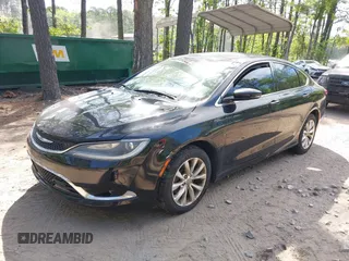 2015 Chrysler 200 C with VIN 1C3CCCCBXFN650313, listed as a IAAI auction lot 42118312 with 255,710 mi miles. Bid and sale history available at carsss.com. Image 2.