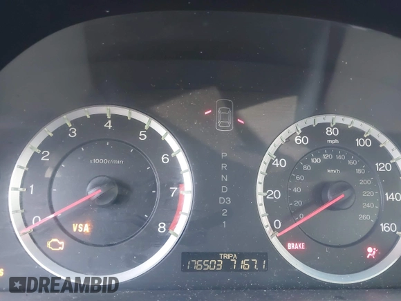 2009 Honda Accord EX-L with VIN 1HGCP36809A036836, listed as a IAAI auction lot 41491455 with 176,503 mi miles and . Bid and sale history available at DreamBid. Image 7.