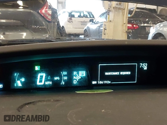 2013 Toyota Prius One with VIN JTDKN3DU8D1730070, listed as a IAAI auction lot 41831762 with 186,192 mi miles. Bid and sale history available at carsss.com. Image 7.