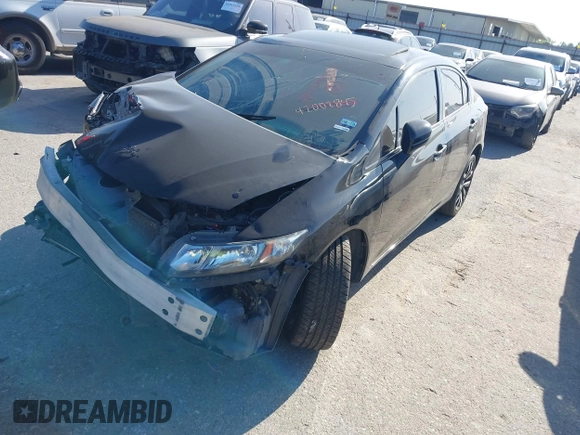2015 Honda Civic Sedan EX-L with VIN 2HGFB2F97FH537234, listed as a IAAI auction lot 42002845 with 148,357 mi miles. Bid and sale history available at carsss.com. Image 2.