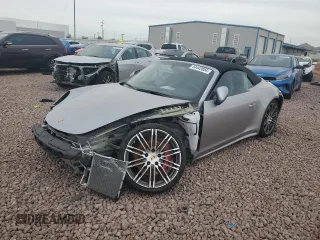 2015 Porsche 911 Carrera S with VIN WP0CB2A9XFS143308, listed as a Copart auction lot 54442804 with 26,171 mi miles and Salvage Title. Bid and sale history available at carsss.com. Image 1.