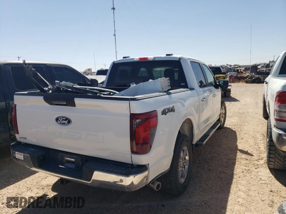2024 Ford F-150 XLT with VIN 1FTFW3L84RKE22740, listed as a Copart auction lot 48621775 with 19,640 mi miles and Salvage Title. Bid and sale history available at carsss.com. Image 3.