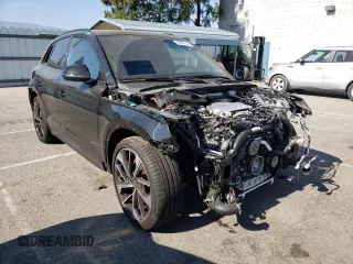 2023 Audi SQ5 Premium Plus with VIN WA1B4AFY9P2147524, listed as a Copart auction lot 60696554 with 7,433 mi miles and Salvage Title. Bid and sale history available at DreamBid. Image 4.