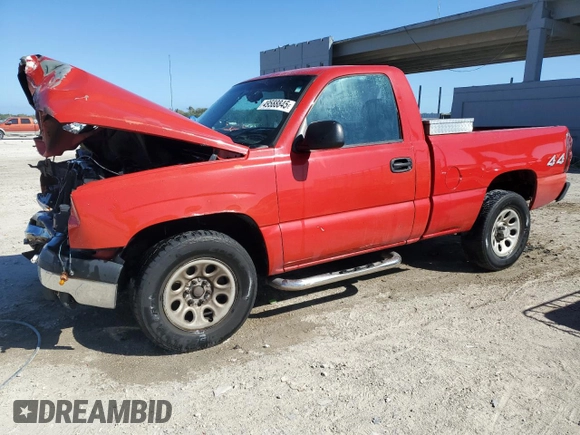 2006 Chevrolet Silverado 1500 Work Truck with VIN 3GCEK14X16G268945, listed as a Copart auction lot 49588845 with 277,444 mi miles and Salvage Title. Bid and sale history available at carsss.com. Image 1.